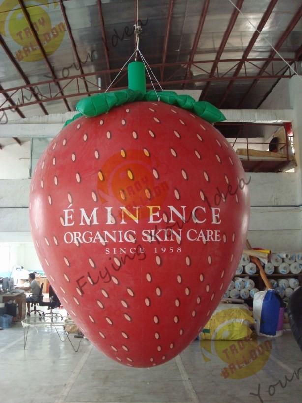 Buy cheap Red 3m Height Strawberry Shaped Balloons With Digital Printing For Promotion product