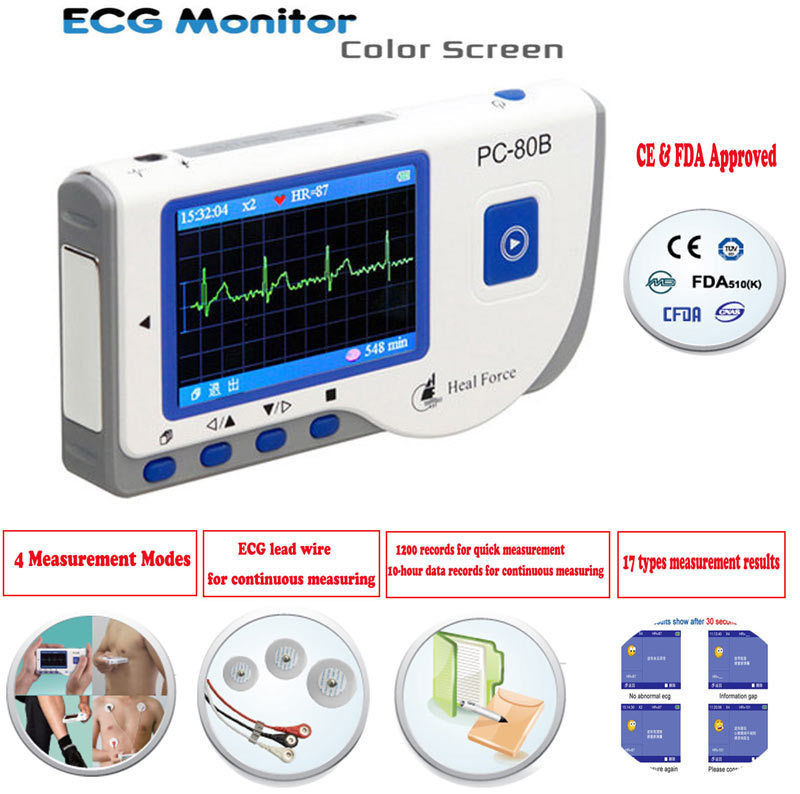 Buy cheap Handheld Portable LCD 30 seconds Quick Measure EKG Machine ECG Monitor product