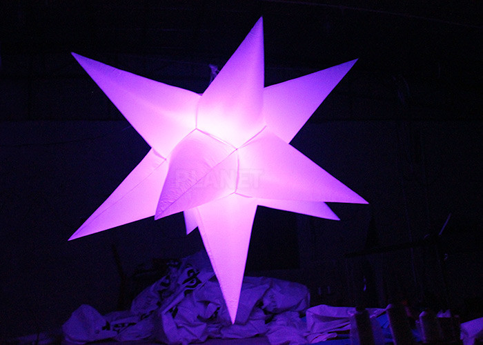 Buy cheap Different Size Hanging Inflatable Led Star 190 T Polyester Material For Party product