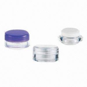 Buy cheap Cosmetic Acrylic Jars, 5g, for Skin Care Cream, Various Colors are Available, OEM Orders are Welcome product