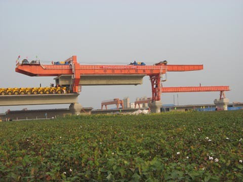 Buy cheap Overhead And Gantry Cranes , Launching Truss Bridge Construction Bridge Gantry Crane product
