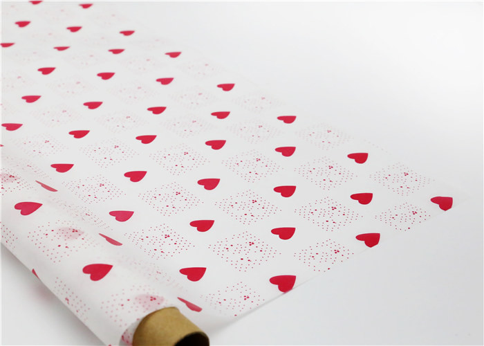 Buy cheap Heart Shapes Custom Printed Wax Paper , Greaseproof Decorative Wax Paper Sheets product