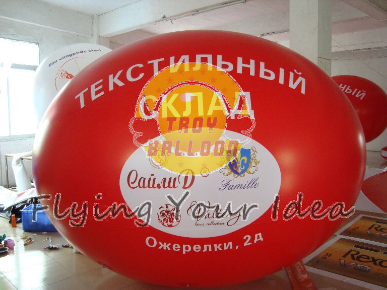 Buy cheap Big Red Inflatable Advertising Oval Balloon with Full digital printing for Sporting events product