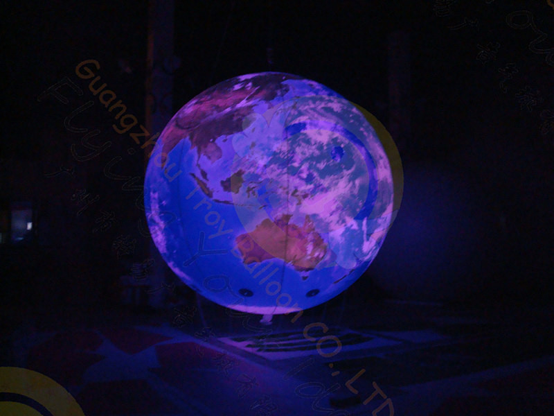 Buy cheap 0.18mm PVC Inflatable Helium Balloons Attractive globe For Science Exhibition with colorful LED light product