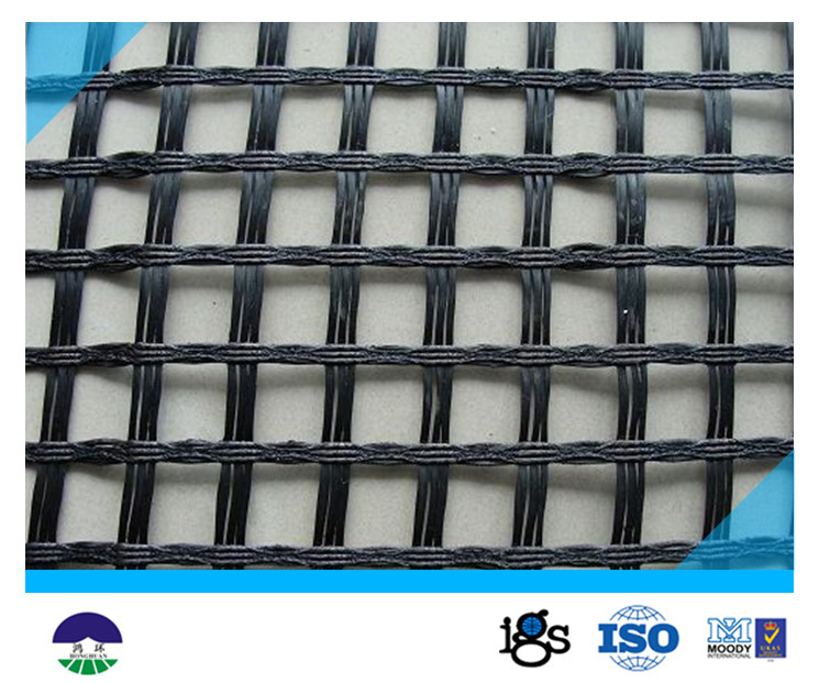Buy cheap 80KN/M Black Fiberglass Geogrid with High Strength for Retaining Wall product