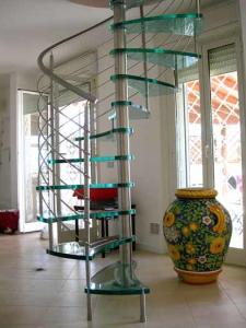 Buy cheap Outdoor Spiral Staircase with Glass Tread and Stainless Steel Railing product