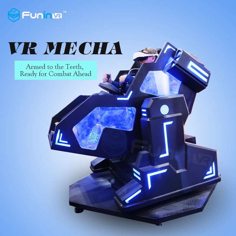 Buy cheap One Player Mecha Style Arcade Game Machine With Leather Motion Seat / 9D Virtual Reality Cinema product