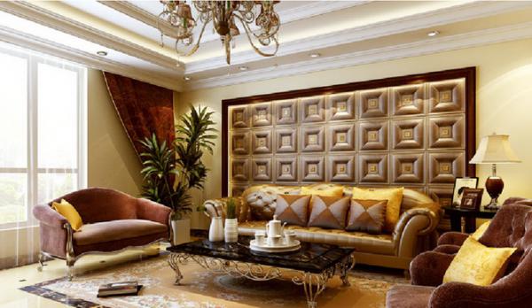 Modern Wallpaper Decorative 3D Leather Wall Panels for Bedroom Decorating