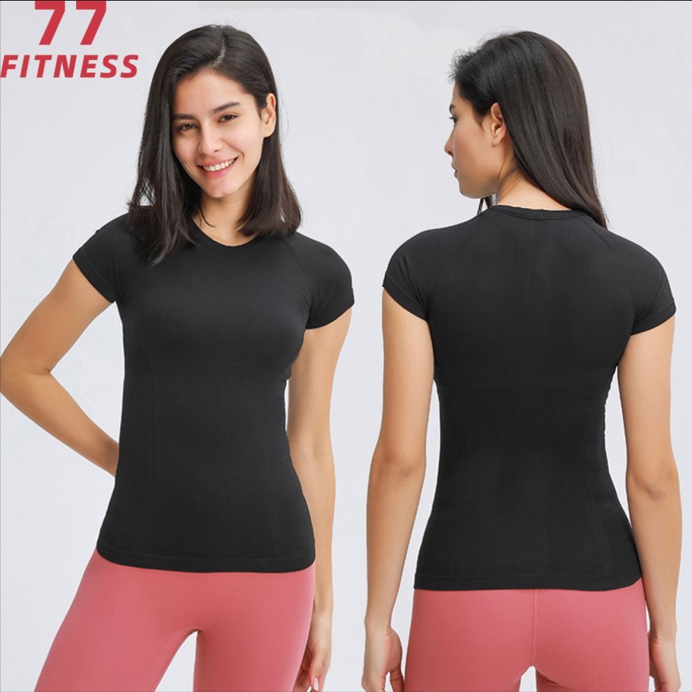 Buy cheap Lululemon Supplier Quick Dry Exercise And Fitness Short Sleeve Femme Top Women from wholesalers