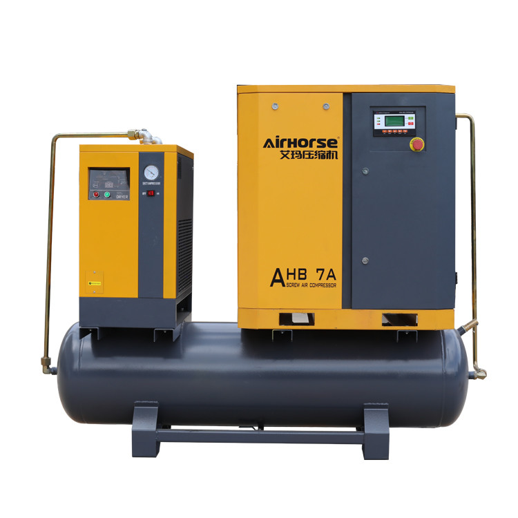 Buy cheap 5.5KW/7HP Integrated tank and air dryer mounted screw air compressor for industrial equipment product