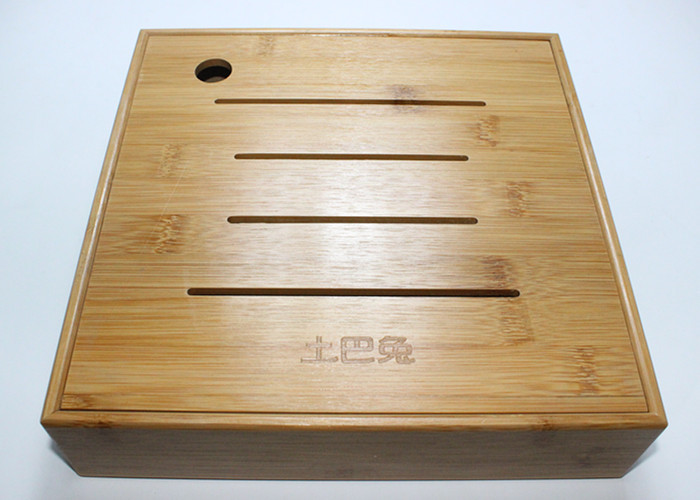 Buy cheap Custom Square Gift Packaging Bamboo Display Box, Wooden Tea Storage Box With 4 Compartments And Lids product