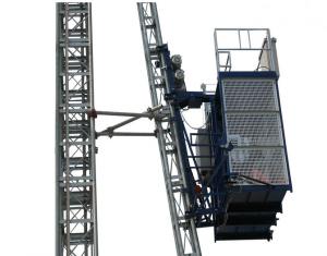 Buy cheap Curve Building Construction Hoist Elevator 0 - 33 m/min Lifting Speed 1.6T Loaing Capacity product