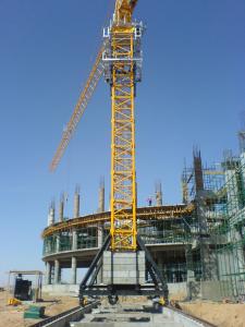 Buy cheap Self Climbing Tower Crane Construction , 1.3T Tip Load 70m Self Erecting Tower Crane product