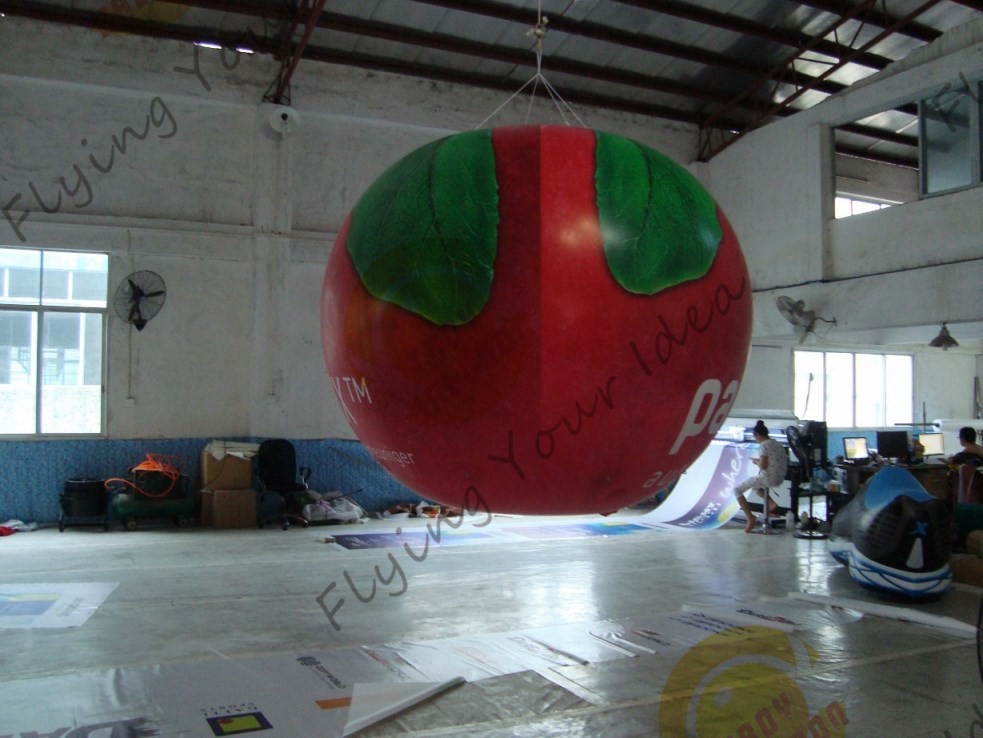 Buy cheap B1 Fireproof PVC Apple Fruit Shaped Balloons With Full Digital Printing 3m Height product