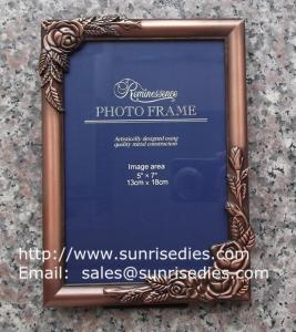 Buy cheap Metal rose picture frames in stock, emboss rose metal photo frames wholesaler in China product