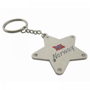 Buy cheap Promotional Pentagram  keychain Metal logo customized great gifts product