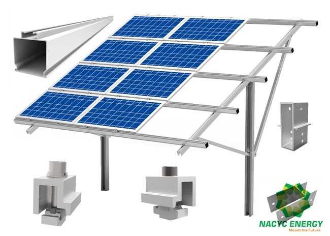 Buy cheap Anodized Aluminum Solar Ground Mount System Bracket Single Pole Sturdy Structure product