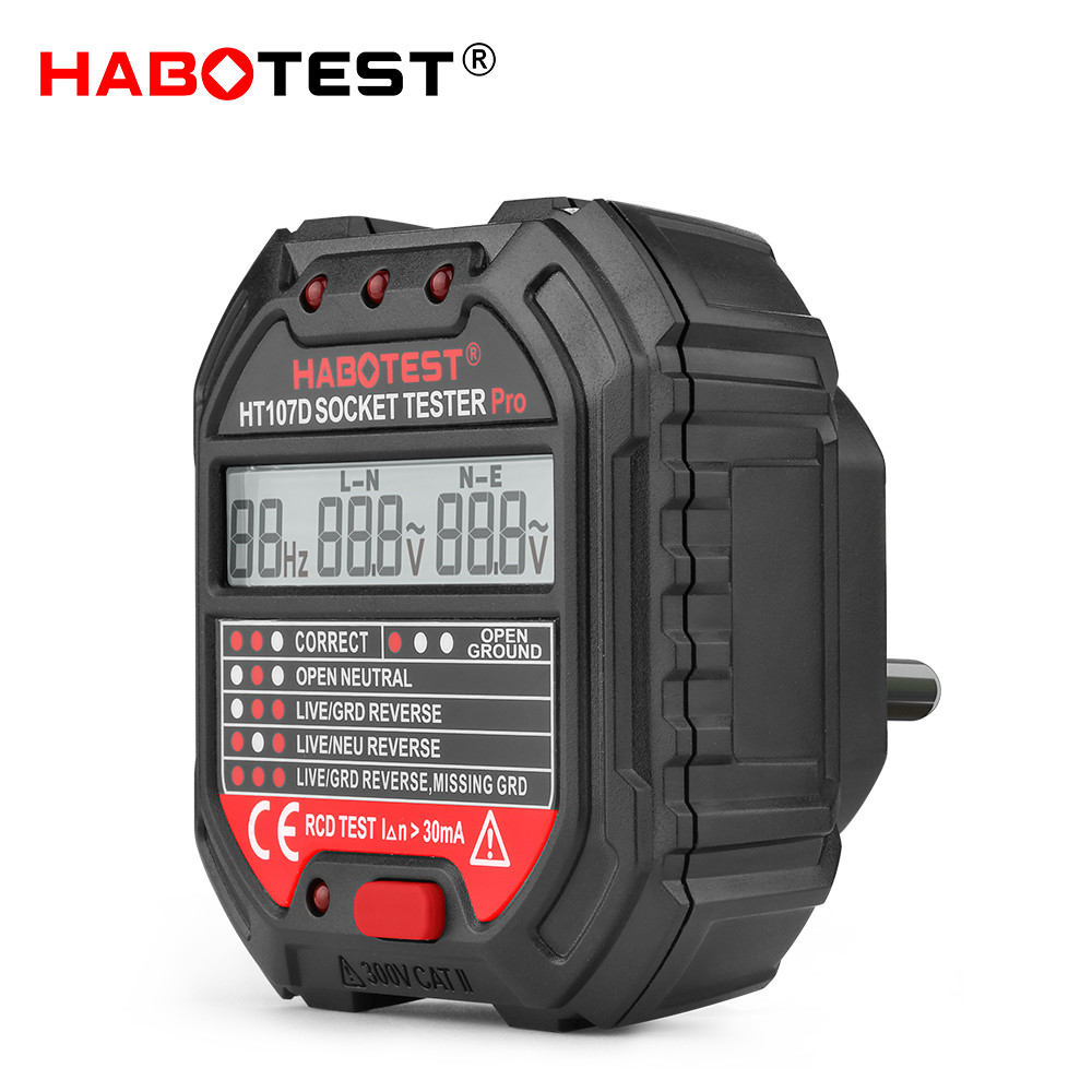 Buy cheap HABOTEST HT107D RCD Test EU Plug Wall Socket Tester With LCD Display product
