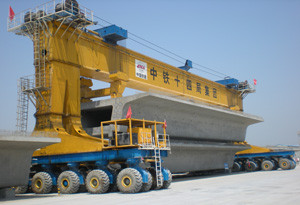 Buy cheap 600T Max Load Launching Gantry Crane Four Points Lifting / Three Points Suspending product