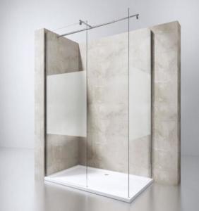 Buy cheap Easy Installed Frameless Walk in Glass Shower Screen with Stainless Steel Support Bar product