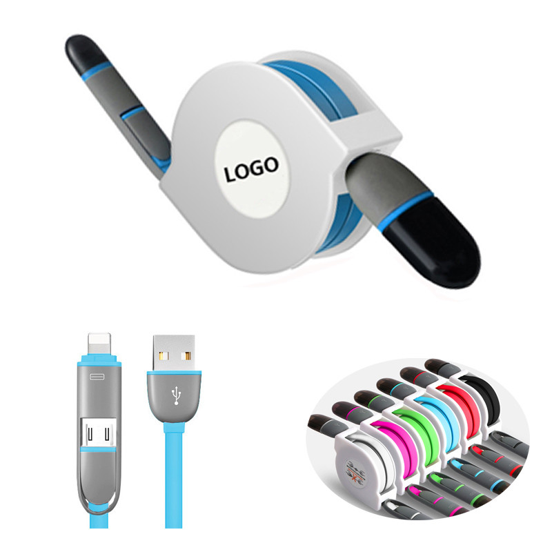 Buy cheap Promotional Colorful USB Stretch Cable Phone Cable Logo Customized product