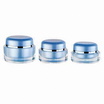 Buy cheap Cosmetic Acrylic Jars in Round Shape, Made of Acrylic Material, Various Colors are Available product