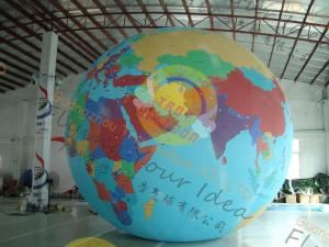 Buy cheap Custom 5m PVC Durable Inflatable Globe Ball Helium For Tade Show product