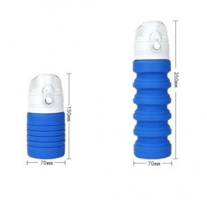 China Silicone Folding Cup,Food-Grade Silicone Sport Portable Water Bottle Foldable Cycling Water Bottle on sale