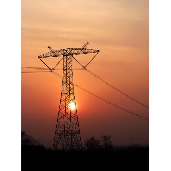 Hot Dip Galvanized Steel Transmission Tower For Electricity Transmission Line