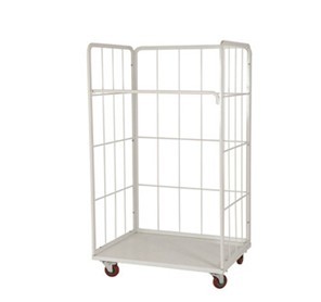 Three Side Powder Coated Warehouse Storage Racks Folding Pallet Logistic Trolley Foldable logistic trolley