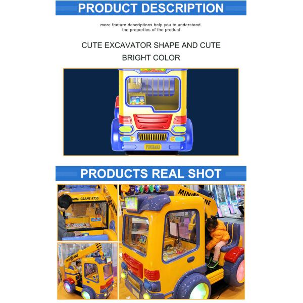 Dual Players Kiddie Ride Machines / Claw Crane Vending Machine