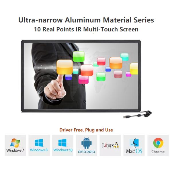 21.5 Inch 10 Points Ir Touch Frame For LCD / TV , Touch Screen Frame 4096*4096