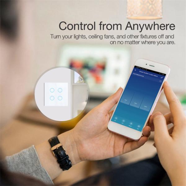 ODM 1200W Touch Screen Smart Light Switch Wifi Smart Wall Touch