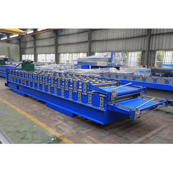 Roof Panel Double Layer Roll Forming Machine , Roof Tile Manufacturing Machine