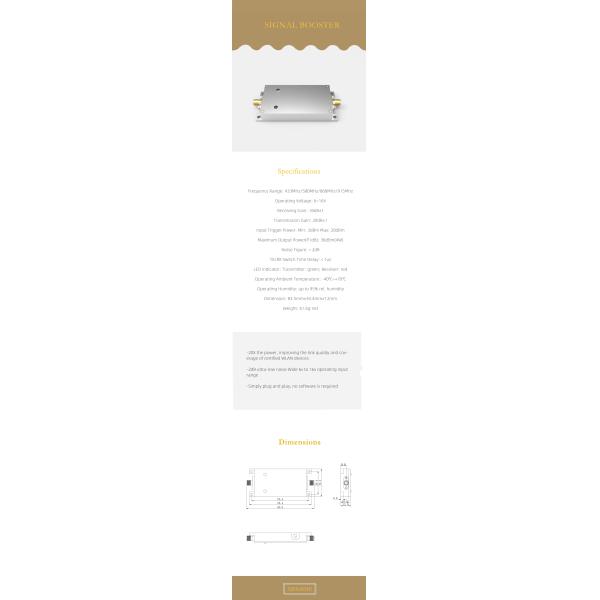 4W 433-915MHz Wifi Amplifier Router Wireless Signal Extender Wi-Fi Booster WLAN Repeater