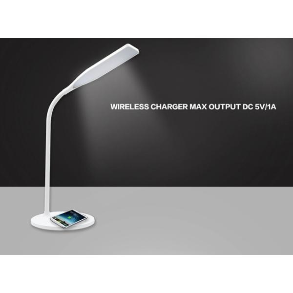 QI Wireless LED Table Lamp 150lm Luminance With Dimmer Light / Timer Function