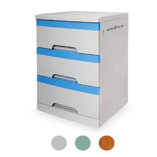 All Plastic Structure Hospital Bedside Medical Drawer Cabinet
