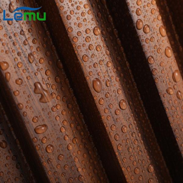 Indoor Fluted Wall Panel with Slat Interiored Nano PVC Wood Effect Mall Damask Pattern