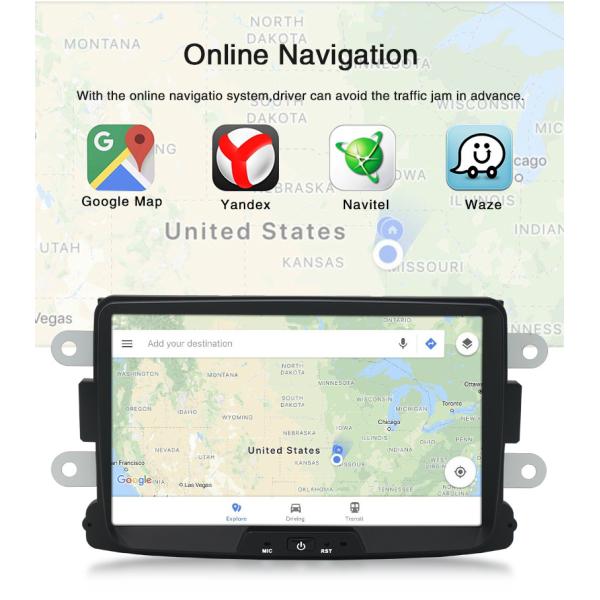 DUSTER Car Multimedia Player with 1280*800 Resolution and Multi Language Support