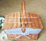 2016 wicker picnic basket wicker food basket with handle liner