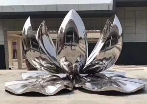 Buy cheap Stainless Steel Flower Sculpture Lotus Large Garden Decoration Art Metal Modern product
