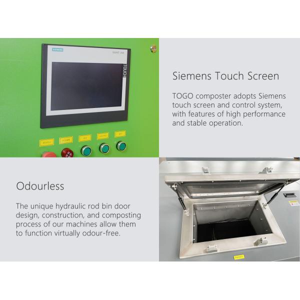 Solvents SUS304 Automatic Food Waste Decomposer Compost Processing