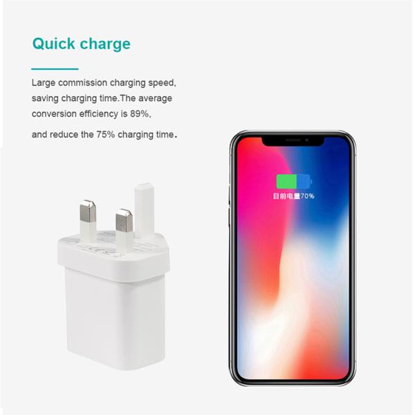 20W USB-C PD Fast Charger with QC3.0 for Mobile Phones