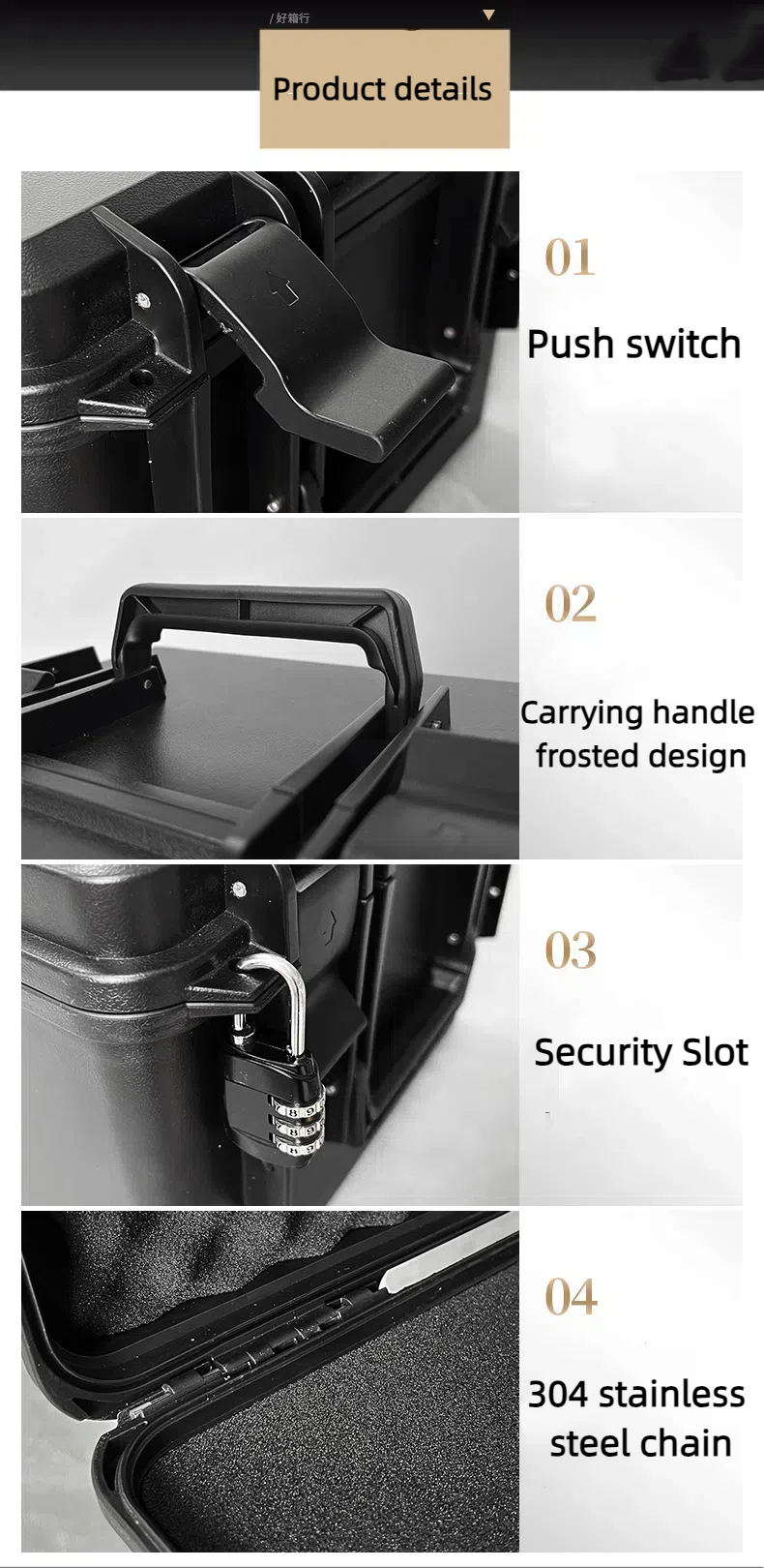 Custom Pre Cut Foam Waterproof Hard Plastic Case For Tool Storage And Easy Carry