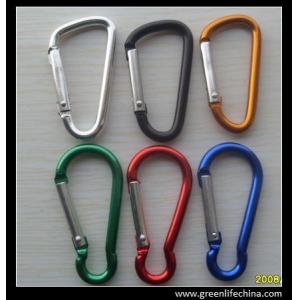 Professional 6cm aluminum carabiner keychain hooks popular logo printed