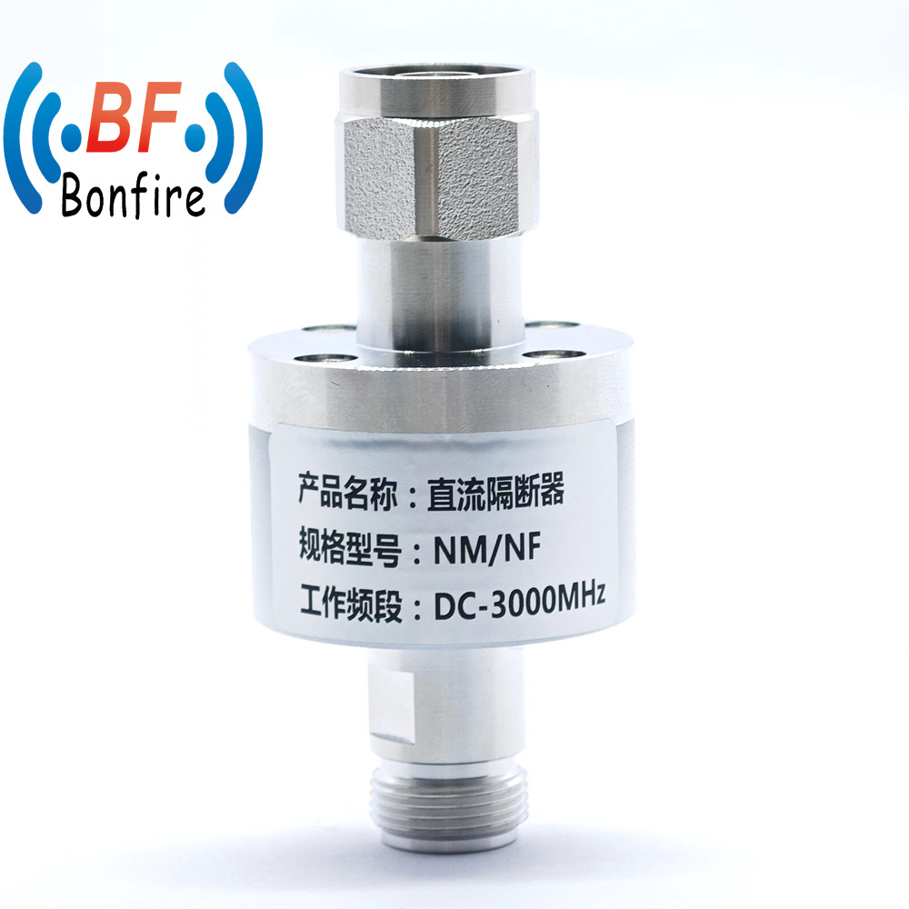 DC-3000MHz Low Vswr RF Coaxial DC Block 200W Nm to NF