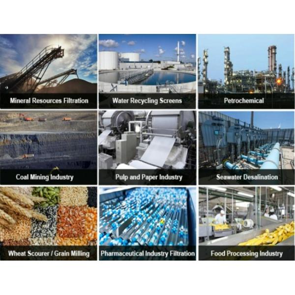 0.02-10mm Slot SS Static Filter Wire Mesh Wedge Johnson Screen Mesh Wear Proof