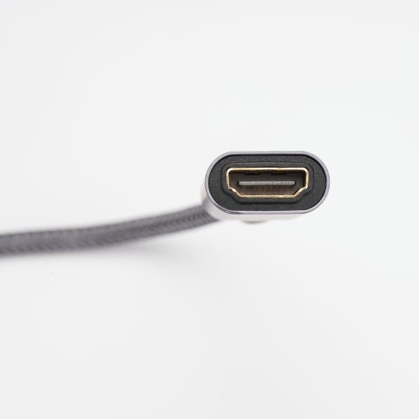 Braided Aluminum Display Port Cord Thunderbolt To HDMI Adapter For MacBook