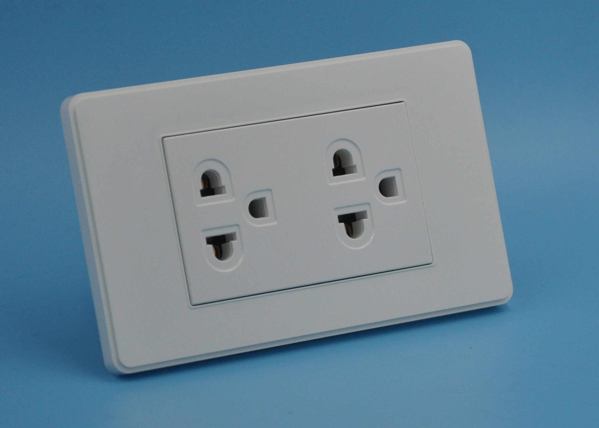 Buy cheap White Standard Two Gang Outlet , American Standard Electric Wall Sockets product