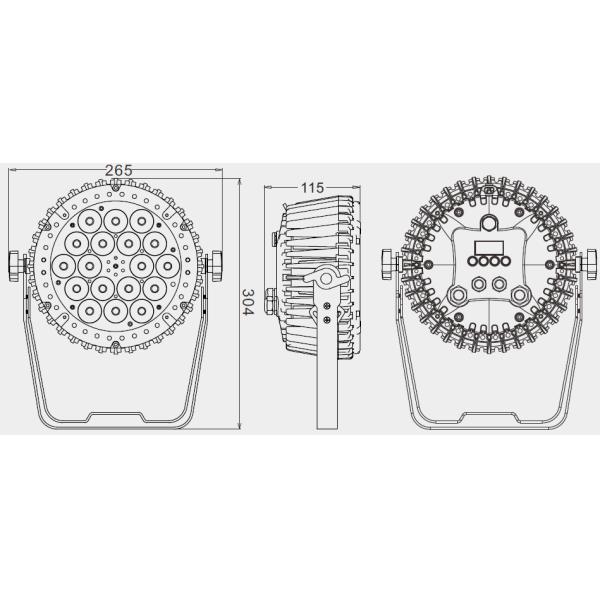 60W 18pcs RGB LED Par Can Stage Lights
